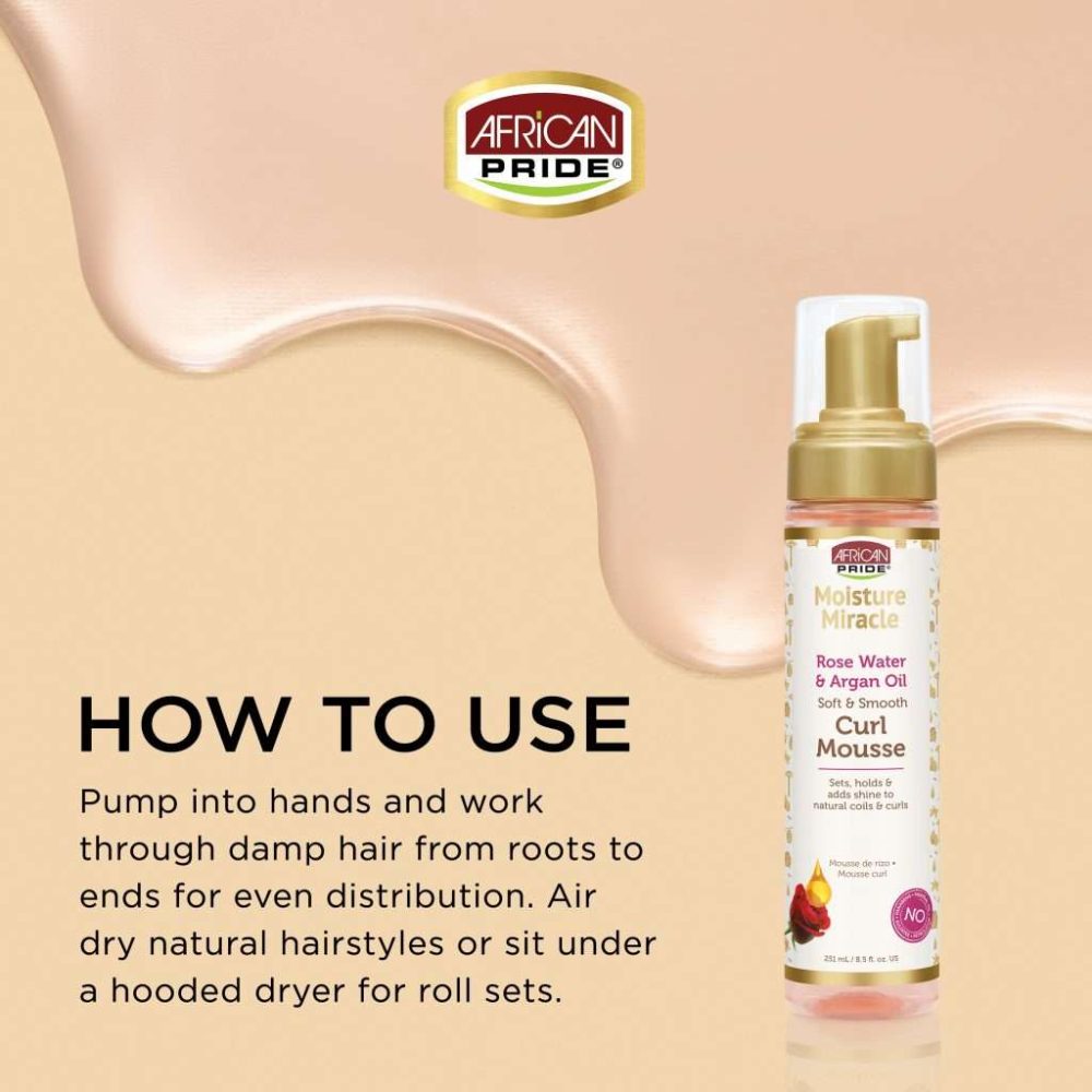 موس مو فر آفریکن پراید مدل Rose Water and Argan Oil حجم 251ml - تصویر 3